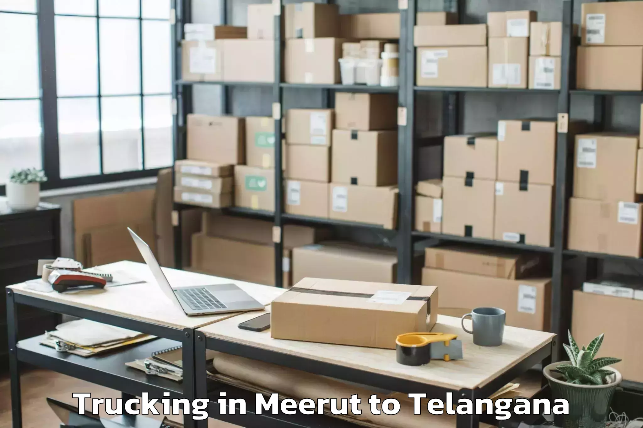 Efficient Meerut to Suriapet Trucking